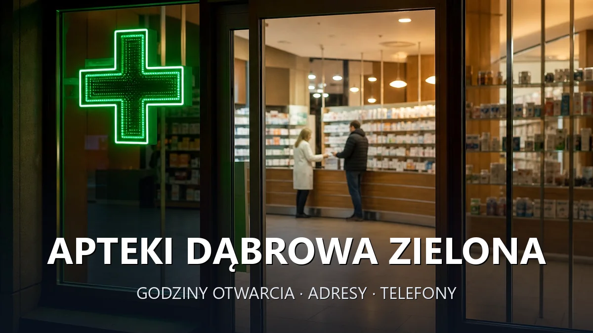 Apteki Dąbrowa Zielona, powiat częstochowski - adresy, telefony, godziny otwarcia