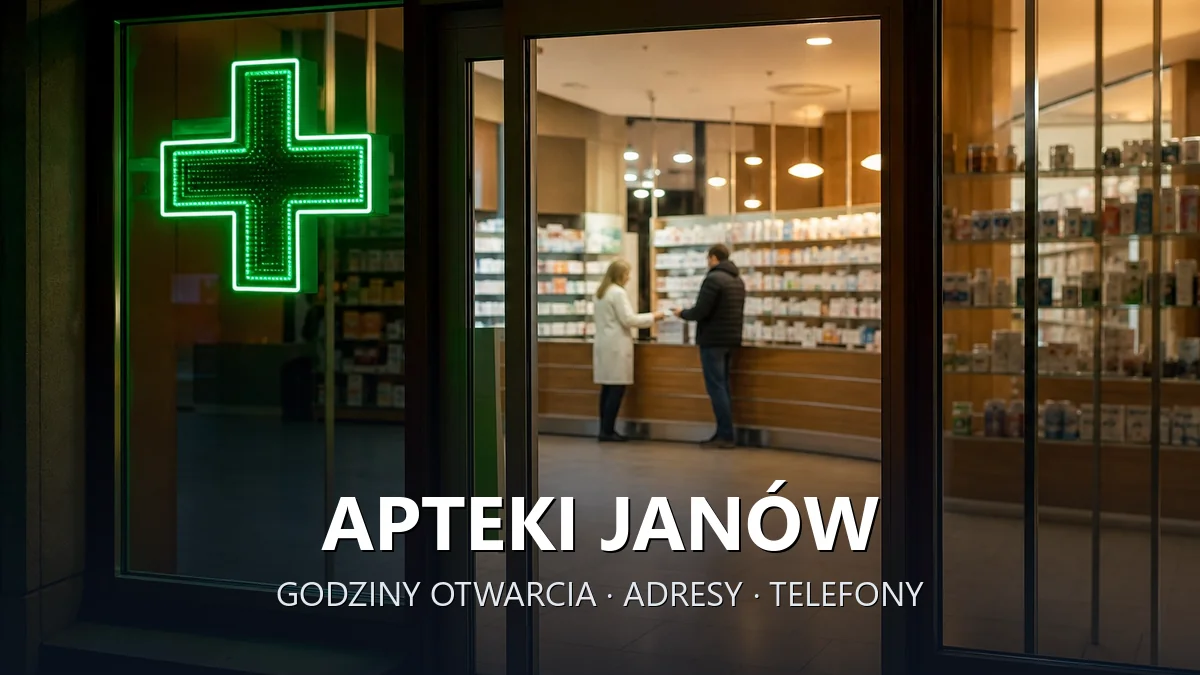Apteki Janów, powiat częstochowski - adresy, telefony, godziny otwarcia