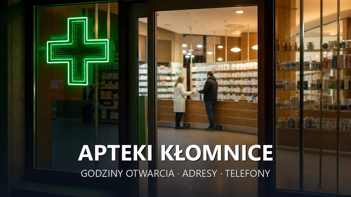 Apteki Kłomnice, powiat częstochowski - adresy, telefony, godziny otwarcia
