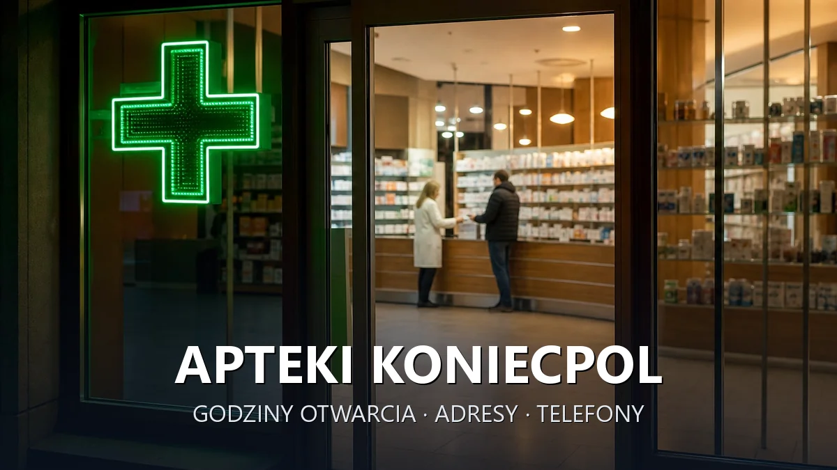 Apteki Koniecpol, powiat częstochowski - adresy, telefony, godziny otwarcia