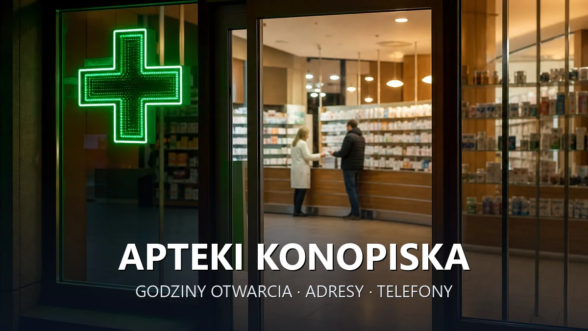 Apteki Konopiska, powiat częstochowski - adresy, telefony, godziny otwarcia