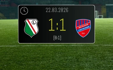 [PIŁKA NOŻNA] Legia Warszawa – Raków Częstochowa 1:1 w PKO BP Ekstraklasie – punkt dla gości po meczu w Warszawie