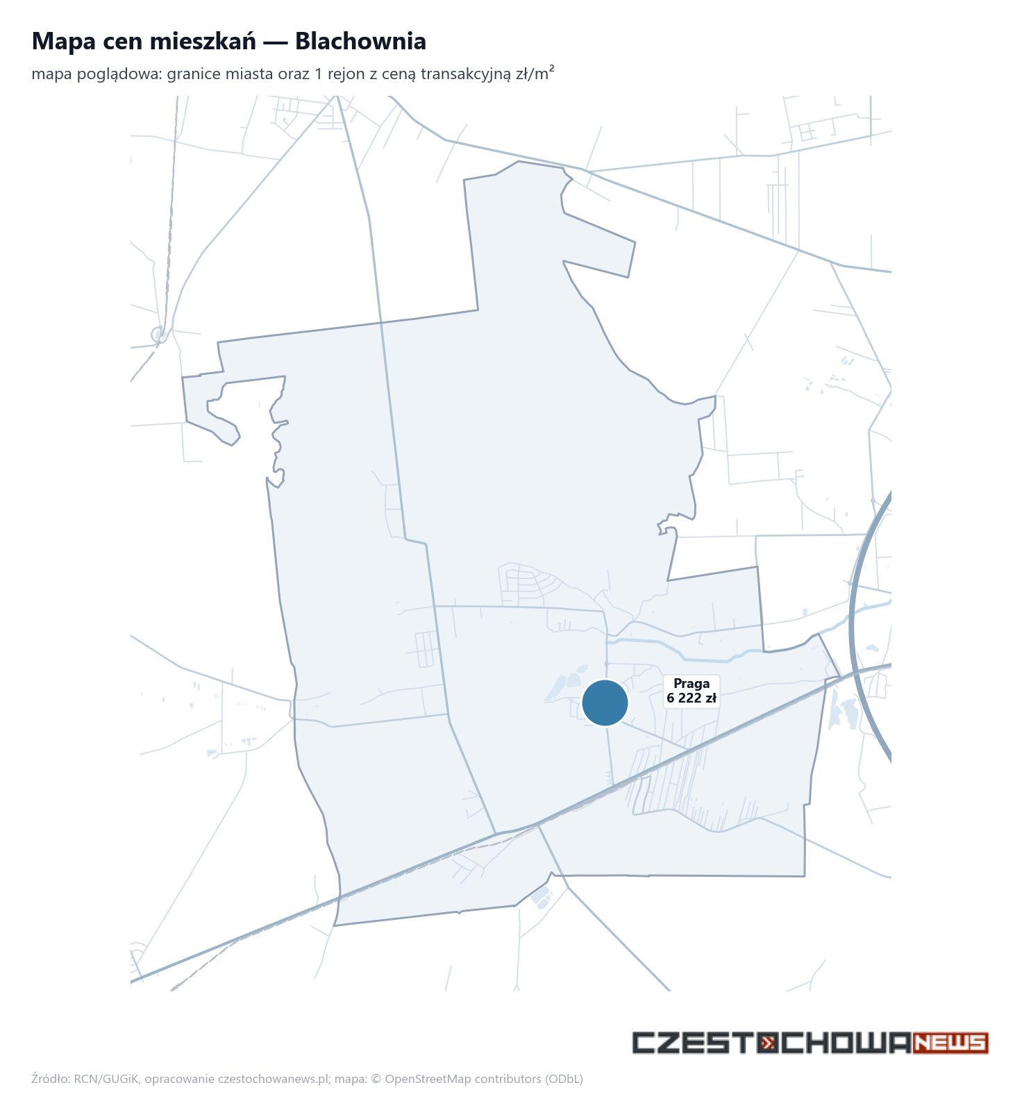 Mapa cen mieszkań - Blachownia