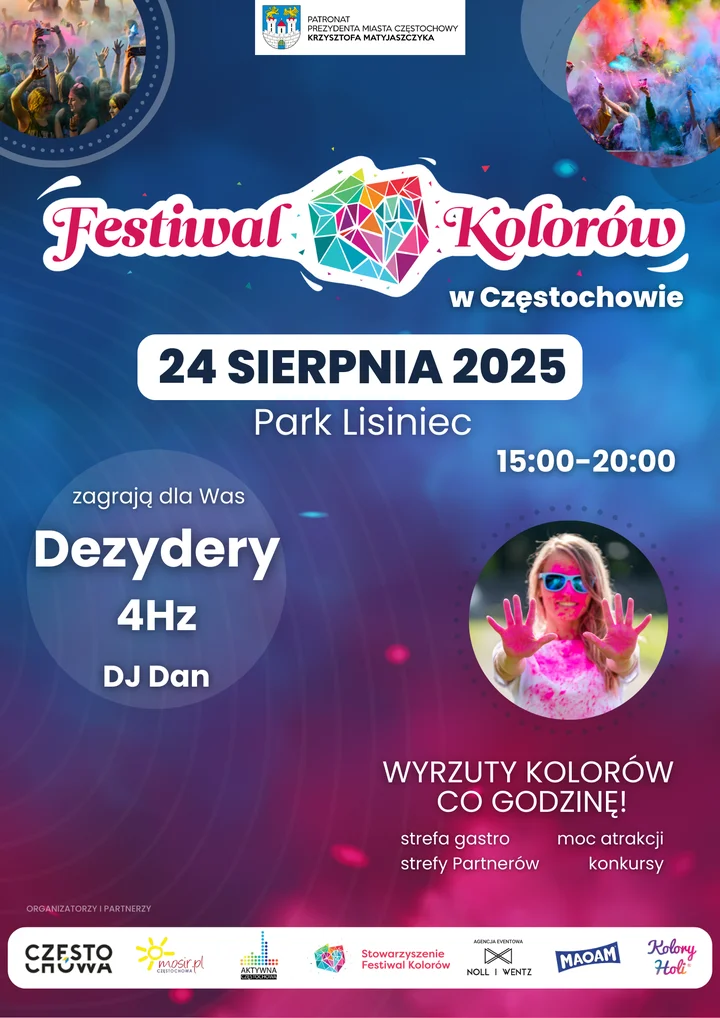 Eksplozja barw nad Częstochową. Festiwal Kolorów wraca do Parku Lisiniec!