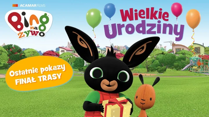 Grafika promocyjna wydarzenia Bing Na Żywo – Wielkie Urodziny w Częstochowie (24 maja)