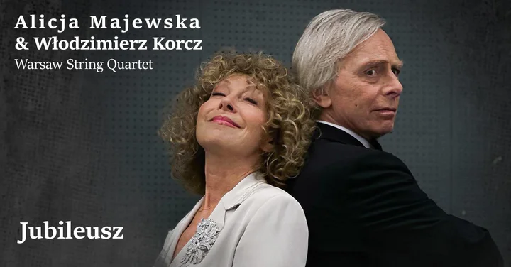 Grafika promocyjna wydarzenia Alicja Majewska & Włodzimierz Korcz z Warsaw String Quartet — Jubileusz w Częstochowie