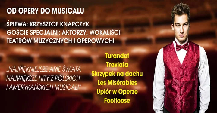Grafika promocyjna wydarzenia Częstochowa: Pop Opera — od Opery do Musicalu