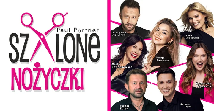 Grafika promocyjna wydarzenia Szalone Nożyczki w Częstochowie