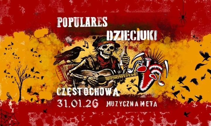 Grafika promocyjna wydarzenia Koncert Dzieciuki i Populares w Częstochowie