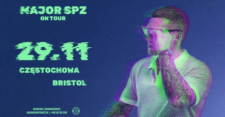 Obrazek przedstawia grafikę promocyjną wydarzenia Koncert Majora SPZ w Częstochowie — 29 listopada 2025