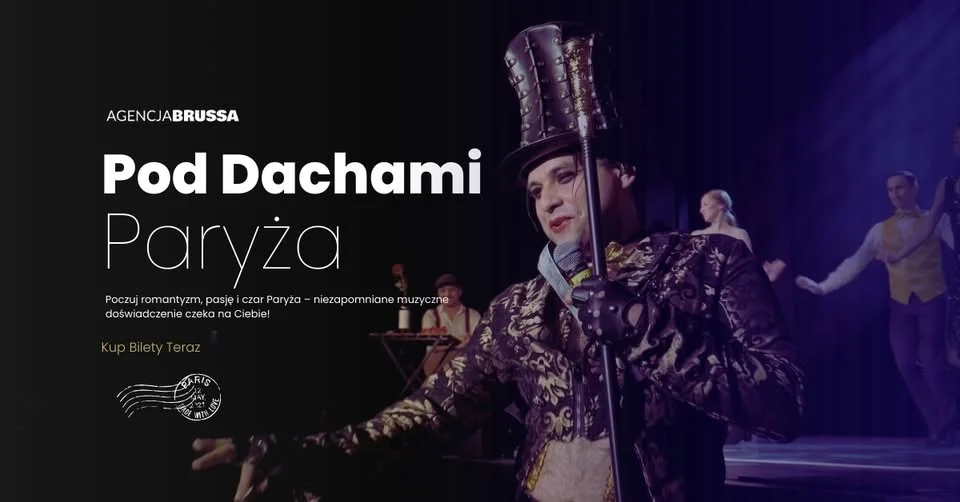 Obrazek przedstawia grafikę promocyjną wydarzenia Koncert francuskich przebojów w Filharmonii Częstochowskiej