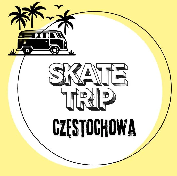 Grafika promocyjna wydarzenia Skate Trip Częstochowa — zajęcia na wyłączność w City Skate Park Czewa