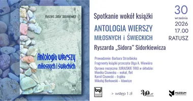 Grafika promocyjna wydarzenia Antologia wierszy miłosnych i świeckich – spotkanie wokół książki