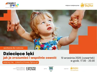 Grafika promocyjna wydarzenia Dziecięce lęki – jak zrozumieć i wspólnie je oswoić. Warsztat dla rodziców
