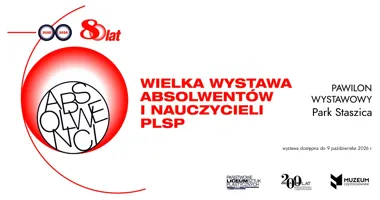 Grafika promocyjna wydarzenia Finisaż Wielkiej wystawy Absolwentów i Nauczycieli