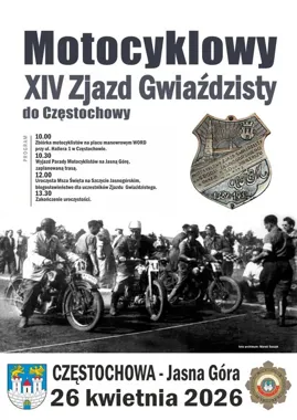Grafika promocyjna wydarzenia Motocyklowy Zjazd Gwiaździsty do Częstochowy (XIV)