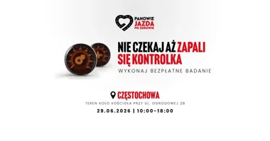 Grafika promocyjna wydarzenia Panowie! Jazda po zdrowie w Częstochowie – bezpłatne badania profilaktyczne już 29 czerwca
