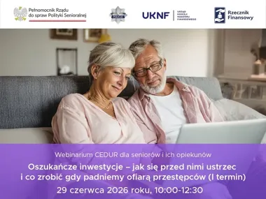 Oszukańcze inwestycje pod lupą. Rusza bezpłatny webinar dla seniorów