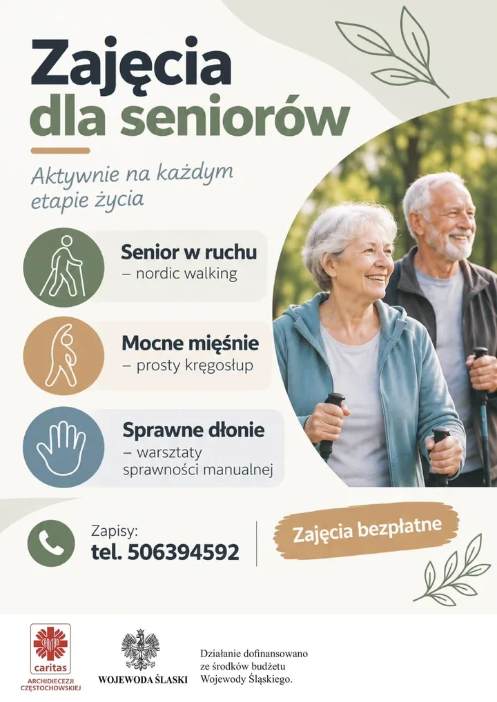 Seniorzy z Olsztyna mogą ćwiczyć bez opłat. Trzy zajęcia do wyboru