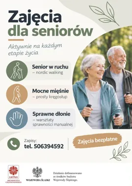 Seniorzy z Olsztyna mogą ćwiczyć bez opłat. Trzy zajęcia do wyboru