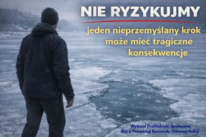 Rośnie ryzyko na zamarzniętych akwenach - policja ostrzega