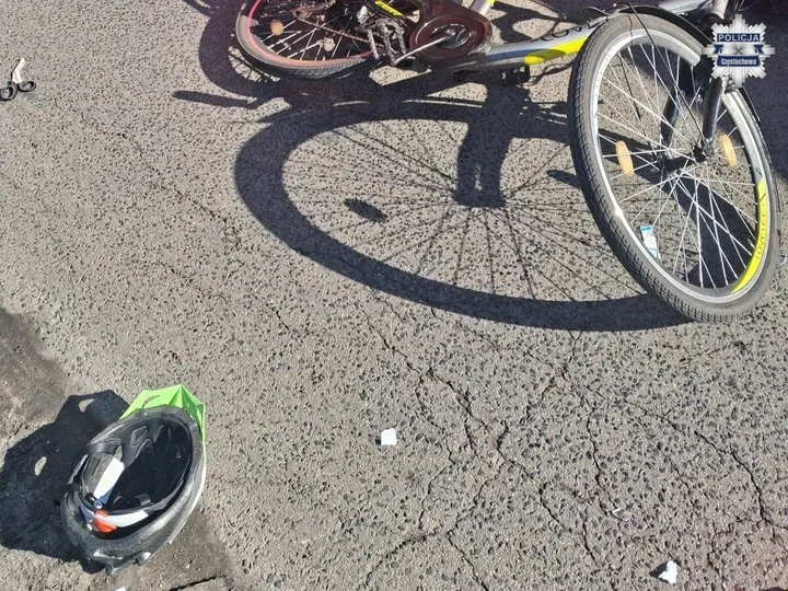 Sekundy od tragedii na ulicy Ludowej - ciężarówka potrąciła rowerzystkę