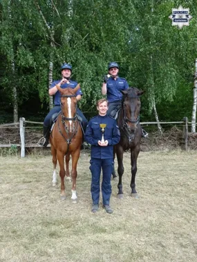 Częstochowscy policjanci na podium po zaciętej jeździe w Łodzi