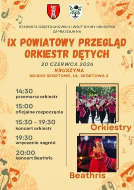 IX Powiatowy Przegląd Orkiestr Dętych w Kruszynie. Zagrają dla mieszkańców, a na koniec wystąpi Beatrix