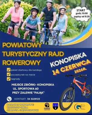 Rowerowy rajd w Konopiskach z pakietem startowym i nagrodami