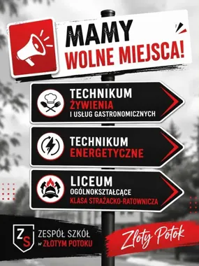Wolne miejsca w szkołach powiatu częstochowskiego. Rekrutacja trwa