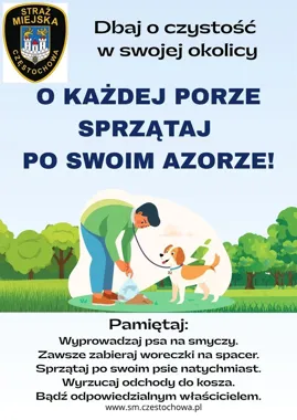 Częstochowa: Straż Miejska przypomina o obowiązku sprzątania po psie